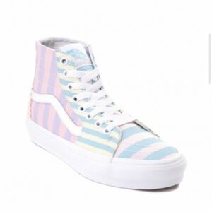 Vans Unisex SK8-Hi Skate Pastel Stripes Size M7 W 8.5 NWOB